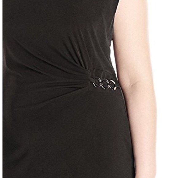 Gathered Side Detail Midi Stretch Pencil Dress - Picture 3 of 3